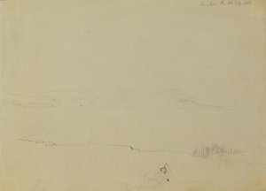 バラトン湖の風景スケッチ 作： Johann Peter Krafft