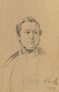 Franz Xaver Ecklの肖像研究 作： Johann Peter Krafft