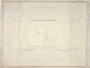 ローワー ベルヴェデーレのダイニング ルームの漆喰の天井 作： Johann Peter Krafft