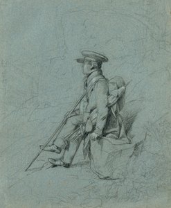 休息中の画家の習作 作： Johann Peter Krafft