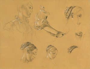 「ブドウ園のヘルマンとドロテア」のための習作 作： Johann Peter Krafft