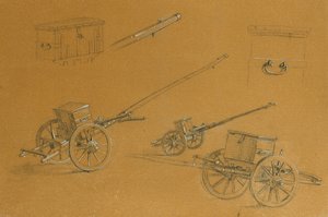 大砲、軍用品の研究 作： Johann Peter Krafft