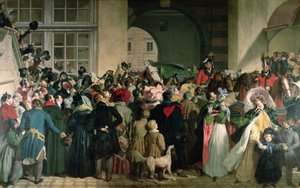 1809年11月27日、オーストリアのフランシスコ1世（神聖ローマ帝国の2世）（1768〜1835）のプレスバーグへの帰還、1828〜32（encaustic）