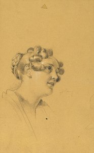 「皇帝フランツ1世の重病による皇室退位」のための女性肖像習作。 作： Johann Peter Krafft