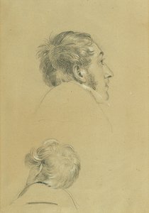 「皇帝フランツのプレスブルクからの帰還」のための2つの頭習作 作： Johann Peter Krafft