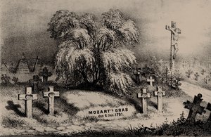 モーツァルトの重大な質問。 モーツァルトの未亡人自身からの元の手紙によると、1856年. 作： Johann Ritter von Lucam