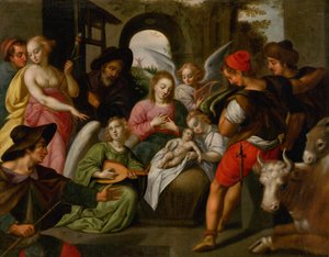 羊飼いの礼拝、ca。 1600。 作： Johann Rottenhammer