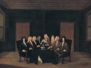 フランス語  Les emissaires au traité de Bade en septembre 1714年9月7日のバーデン講和会議の使者たち