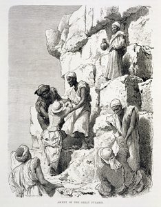 19世紀の大ピラミッドの上昇（紙に彫刻） 作： Johann Rudolph the Elder Huber