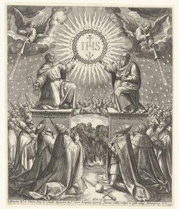 キリストのモノグラムの礼拝 作： Johann Sadeler (I)