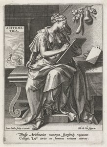 算術 Arithmetica (オブジェクトのタイトル) 七つのリベラルアーツ（artes liberales）（シリーズタイトル） 作： Johann Sadeler (I)