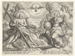 雲の中の聖三位一体 作： Johann Sadeler (I)