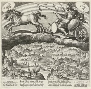 火星とその世界への影響 七つの惑星 (シリーズタイトル) Planetarum effectus et eorum in signis zodiaci (シリーズタイトル) 作： Johann Sadeler (I)