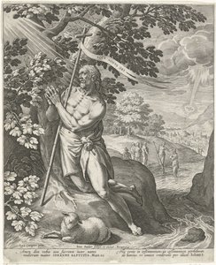 荒野の洗礼者ヨハネ 作： Johann Sadeler (I)