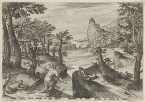 水仙 神話の情景（連載タイトル） 作： Johann Sadeler (I)