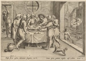 過ぎ越しの準備、1585 年。 作： Johann Sadeler I