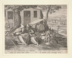 聖ロムアルドとマリヌス (Oraculum Anachoreticum, 20 より) 作： Johann Sadeler I