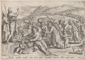 エジプトからの出国、1585年頃。 作： Johann Sadeler I