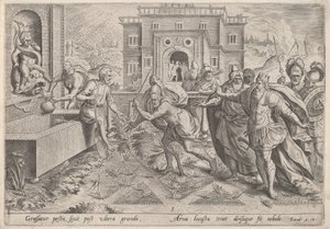 イナゴの疫病、1585年頃。 作： Johann Sadeler I