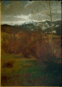 早春のアルプス山脈の麓 作： Johann Sperl