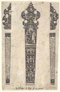 結婚を記念するナイフハンドルのデザイン1580-1600。 作： Johann Theodor de Bry