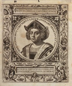 クリストファー・コロンブスの肖像 作： Johann Theodor de Bry