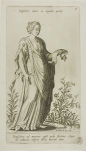 Terpsichore、Muse of Dance、Parnassus Biceps のプレート 9 作： Johann Theodor de Bry