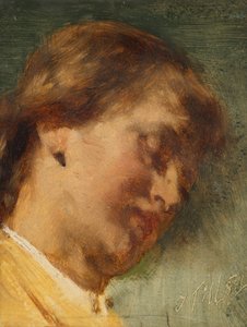眠っている少女の頭 作： Johann  Till der Jüngere