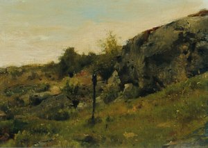 岩のある草原の風景 作： Johann  Till der Jüngere