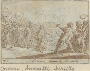 コリスカ、アマリッリ、ミルティーロ、1640年。 作： Johann Wilhelm Baur