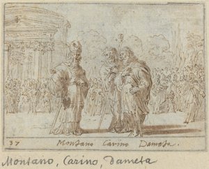 モンターノ、カリーノ、ダメタ、1640年。 作： Johann Wilhelm Baur