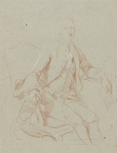 本を持って座っている紳士 作： Johann Wilhelm Böttner