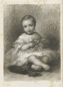 見知らぬ少女の肖像 作： Johann Wilhelm Kaiser (I)