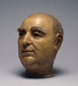 フリードリヒ2世の頭、ヘッセカッセルのランドグレイブ、1786年（ワックス、ガラス、髪） 作： Johann Wilhelm Kirchner