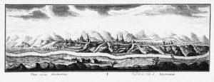 クラスノヤルスク、1735年頃の眺め 作： Johann Wilhelm Lürsenius