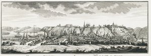 トボリスクの眺め、1735年頃 作： Johann Wilhelm Lürsenius