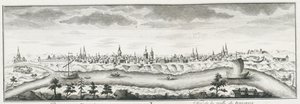 エニセイスクの眺め、1735年頃 作： Johann Wilhelm Lürsenius