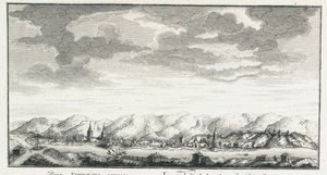 ウディンスコエ要塞の眺め、1735年頃 作： Johann Wilhelm Lürsenius