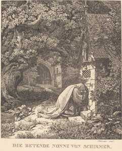 祈る修道女 作： Johann Wilhelm Schirmer