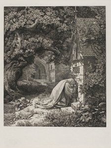 祈る修道女 作： Johann Wilhelm Schirmer