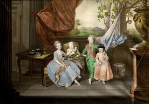 カロライナ州パルマ ルイのフェルディナンドの子供たち、マリア アントニアとカルロッタ、1778 年 作： Johann Zoffani