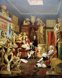 ロンドン、パーク・ストリートの彫刻ギャラリーでのチャールズ・タウンリー 1782年、ヨハン・ゾファニー（1733-1810）による絵画、油彩・キャンバス