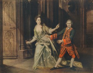 マクベスとマクベス夫人としてのデビッドギャリックとプリチャード夫人、1768年、1948年。 作： Johan Joseph Zoffany