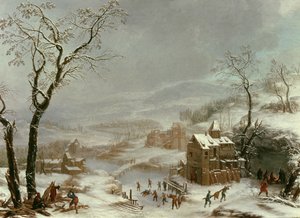 フラスタル川の近くの冬景色 作： Johann the Yngr. Dallinger von Dalling