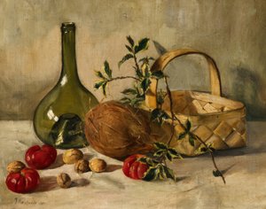 ココナッツのある静物 作： Johanna Margaretha van de Kasteele