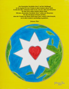 世界各国の平和のシンボルとしてのロゼンタル・ハート・ラブ・スター