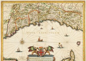 ジェノバ共和国、ヤン・バプティスト・ヴィエンツによる地図、銅版画