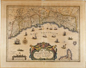 ジェノバ共和国、ヤン・バプティスト・ヴィエンツによる地図、銅版画