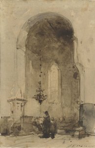 ユトレヒトの Geertekerk の内部 作： Johannes Bosboom