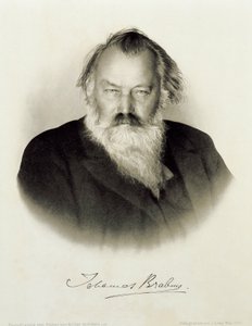 ドイツの作曲家、ピアニスト、指揮者であるJohannes Brahmsの肖像が刻まれています。 作： Johannes Brahms